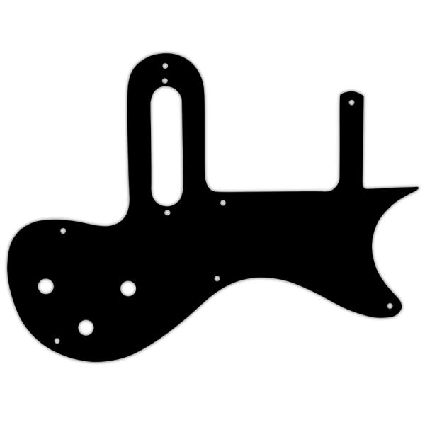 USA CUSTOM PICKGUARD für GIBSON® ONE PICKUP MELODY MAKER® - 3 Ply PG BLACK BWB