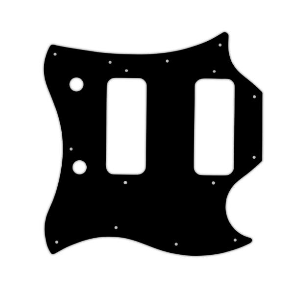 USA CUSTOM PICKGUARD für GIBSON® 2008 SG® CLASSIC - 3 Ply PG BLACK BWB