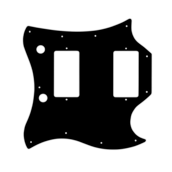 WD® CUSTOM PICKGUARD for GIBSON® 1963-1970 FULL FACE SG® - 3 Ply PG BLACK BWB