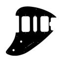 USA CUSTOM PICKGUARD für MUSICMAN® SILHOUETTE® 1985 - 3 Ply PG BLACK BWB