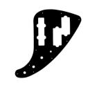 USA CUSTOM PICKGUARD für FENDER® JP-90 JAZZ BASS® - 3 Ply PG BLACK BWB