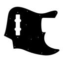 USA CUSTOM PICKGUARD für FENDER® MADE IN JAPAN JAZZ BASS® MIJ - 3 Ply PG BLACK BWB